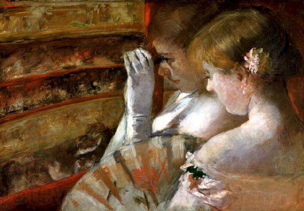 Mary Cassatt A Corner of the Loge France oil painting art